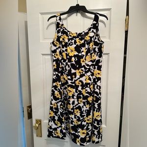 Ronni Nicole black/white/yellow dress. Size 10